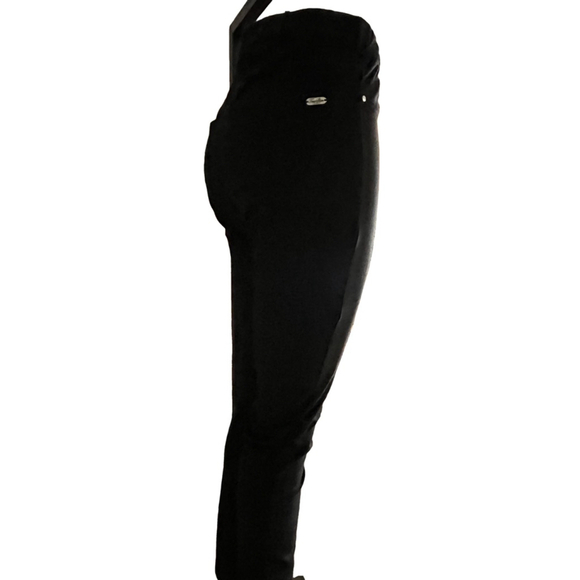 nwt womens black leggings by true slim size 10 back pockets ankle length - Picture 2 of 5